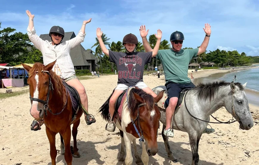 Natadola Beach horse riding Fiji